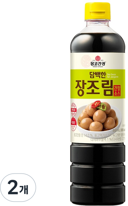 몽고간장 담백한 장조림 간장소스, 2개, 840ml
