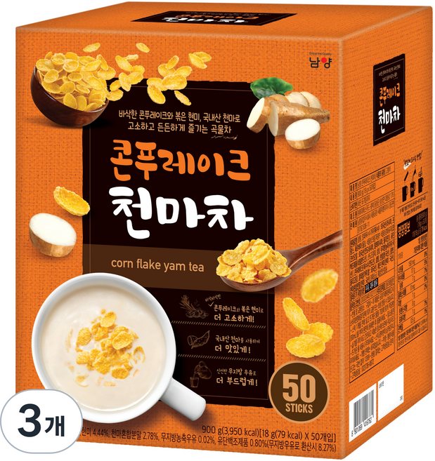 남양유업 콘프레이크 천마차, 3개, 50개입, 18g
