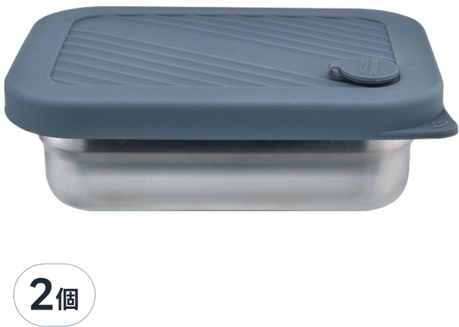 PLUS PERFECT 理想 金緻316不銹鋼可微波保鮮盒 750cc, 容器 + 蓋子, 2個