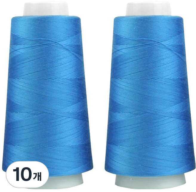 유니크 프리미엄 OWL 코아사 45수 2합 실, 17 씨블루, 10개