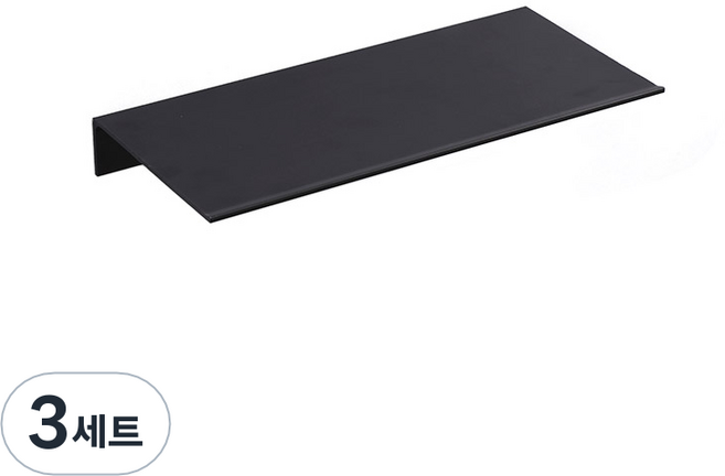 메탈라인 무타공 슬림선반 + 실란트픽스 접착제 8g, 블랙, 3세트