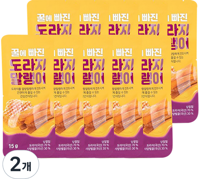 꿀에 빠진 도라지말랭이 10p, 150g, 2개
