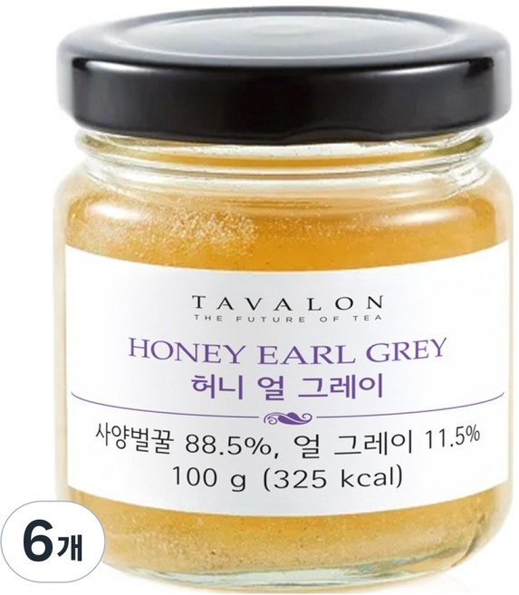 TAVALON 蜂蜜伯爵茶, 100g, 6個