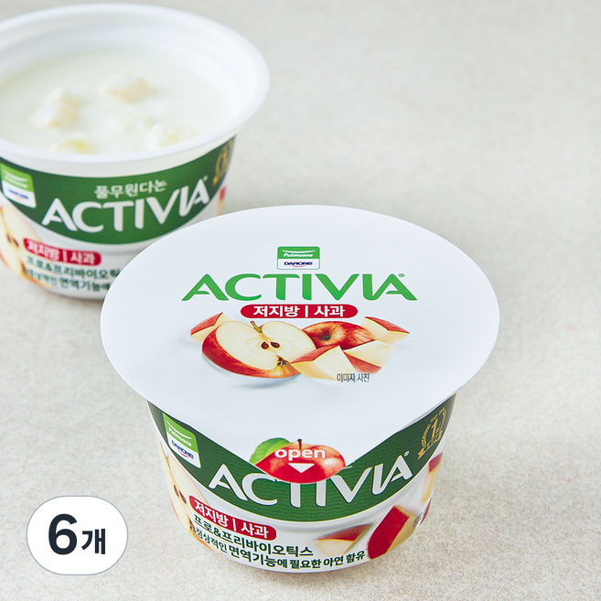 풀무원 액티비아 저지방 사과 요거트, 150g, 6개