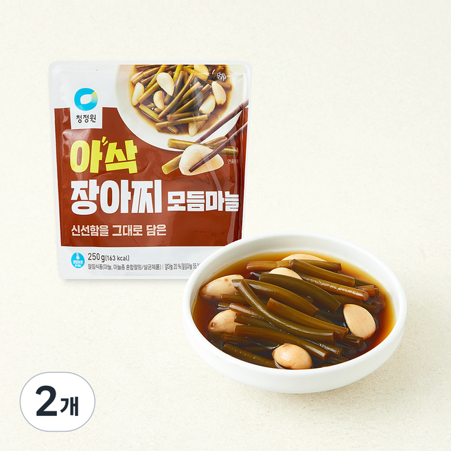 청정원 아삭 장아찌 모듬마늘, 250g, 2개