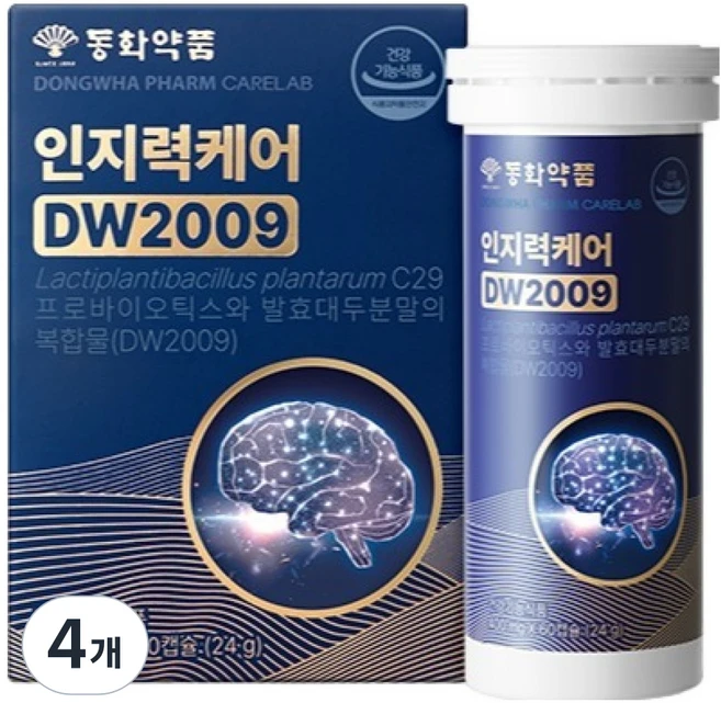 동화약품 인지력케어 DW2009, 60정, 4개 - 쿠팡