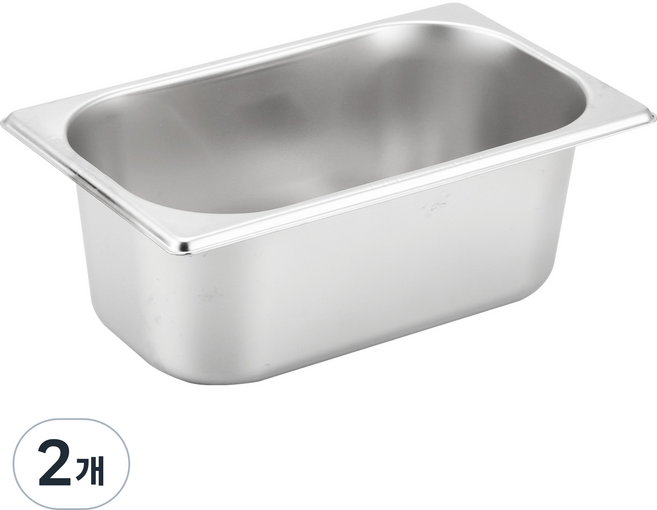 발룬피니 강화 스텐 바트 보관용기, 단품, 2개