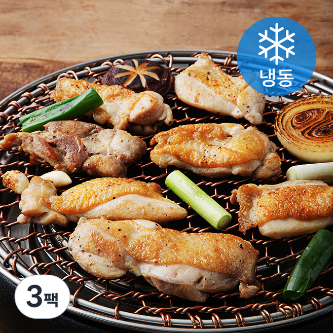 맛잽이식품 닭다리살 소금구이 (냉동), 600g, 3팩