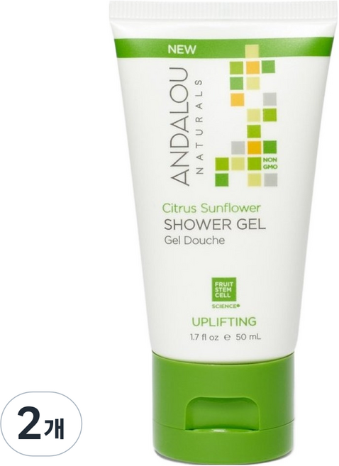 안달로우내추럴스 시트러스 여행용 샤워젤, 2개, 50ml