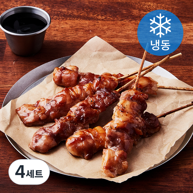 푸드장 순살닭꼬치 닭살 200g + 데리야끼 소스 30g 세트 (냉동), 230g, 4세트