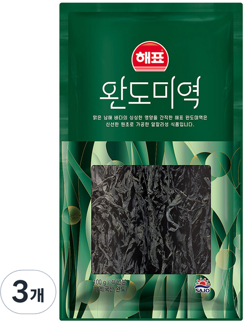 Haepyo 莞島一般海帶, 100g, 3個