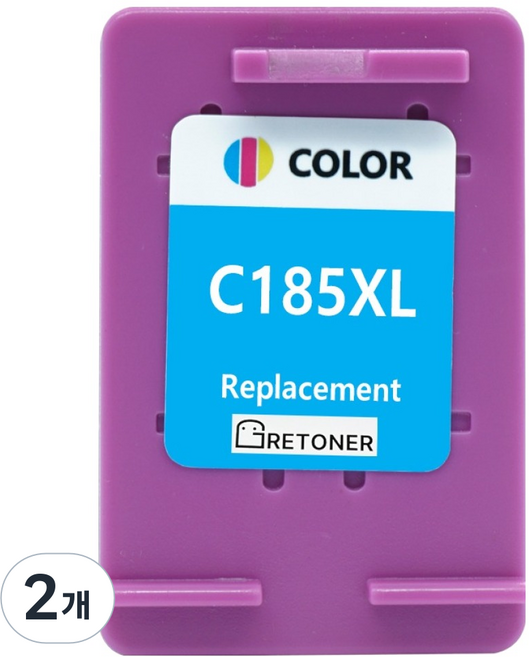 그래토너 삼성 프린터 호환잉크 카트리지 INK-C185XL, 컬러, 2개