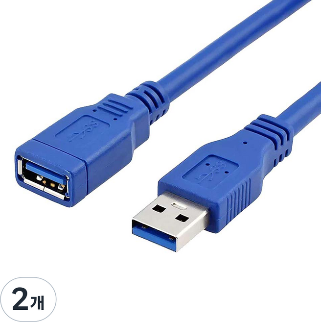퀄리티어슈어런스 고급형 USB 3.0 연장 케이블, 2개, 3m