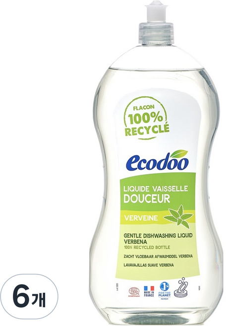 에코두 주방세제 버베나, 1L, 6개