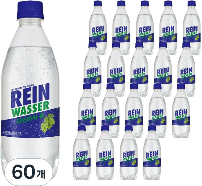 라인바싸 탄산음료 홉, 60개, 500ml