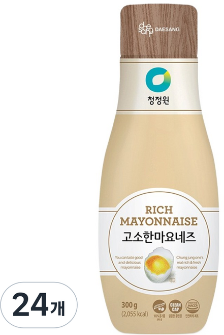 청정원 고소한 마요네즈, 300g, 24개