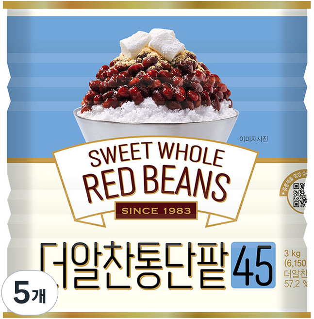 화과방 더알찬통단팥45, 3kg, 5개