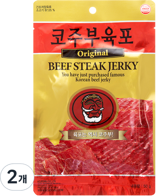 코주부 육포 오리지날, 50g, 2개