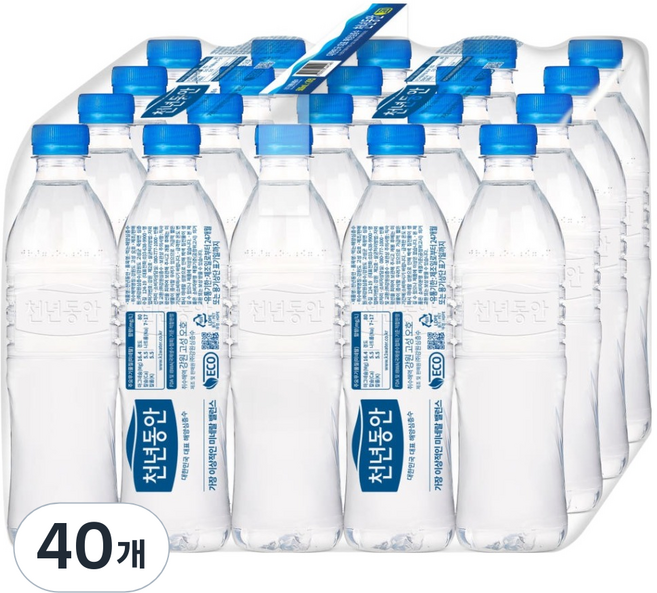 천년동안 무라벨, 500ml, 40개