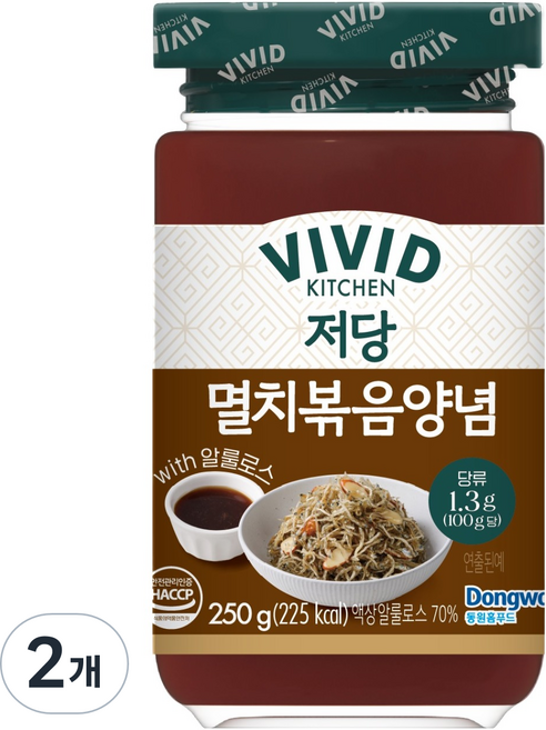 비비드키친 저당 멸치볶음 양념, 250g, 2개