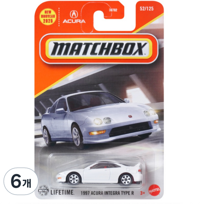 MATCHBOX 火柴盒小汽車 單入1:64綜合款 30782 迷你車, 6個, 隨機出貨
