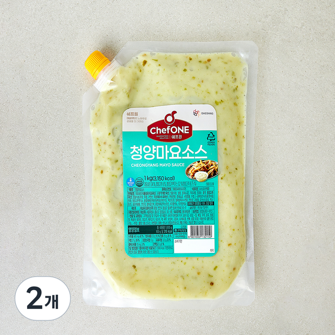 쉐프원 청양마요소스, 1kg, 2개