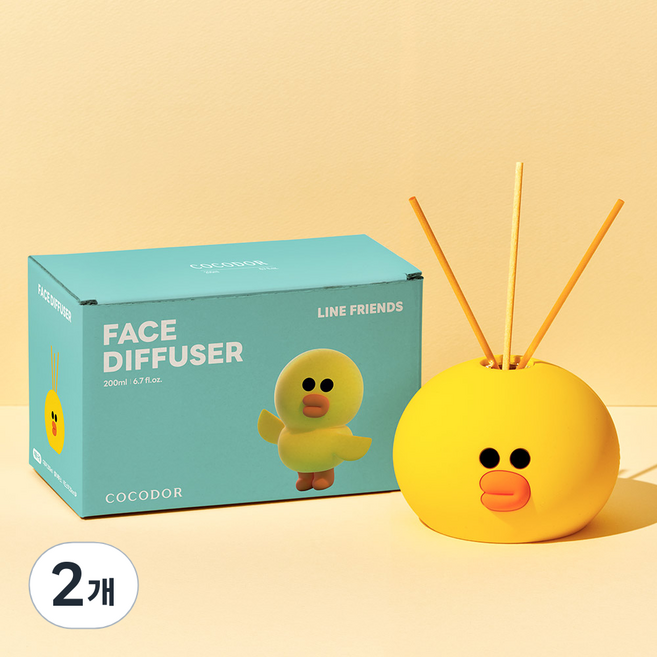 COCODOR 珂珂朵爾 LINE FRIENDS 臉部擴香瓶 莎莉, 2個, 四月清新, 200ml