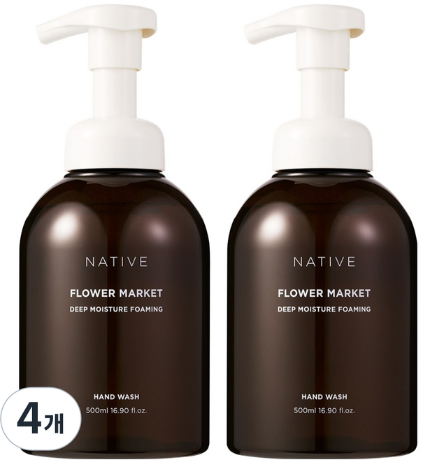 AVCA Native 深層保濕泡沫洗手乳 花卉市集, 4個, 500ml