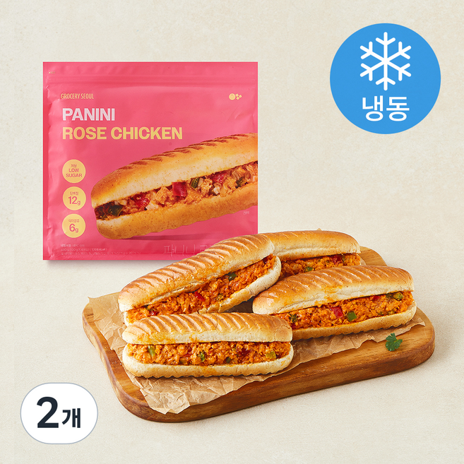 그로서리서울 파니니 로제치킨 (냉동), 120g, 2개, 4개입