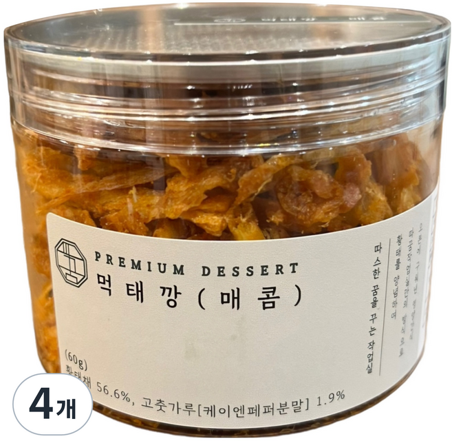 따꿈 먹태깡 마라, 60g, 4개