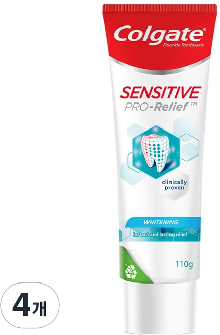 콜게이트 센서티브 프로릴리프 화이트닝 치약, 4개, 110g