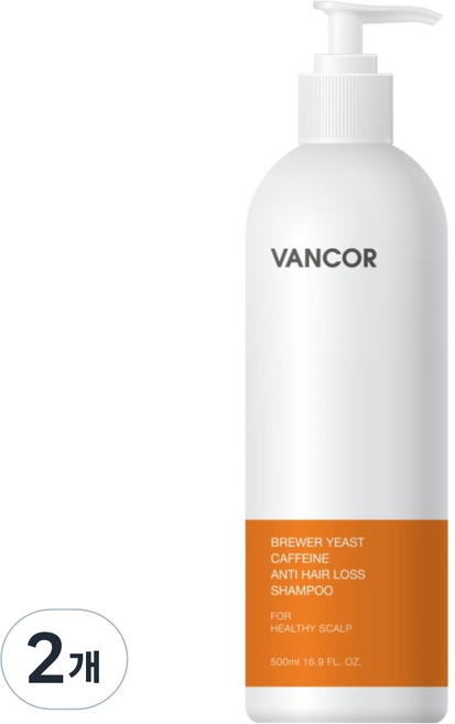 반코르 맥주효모 카페인 탈모샴푸 우드베이스 프레쉬향, 500ml, 2개