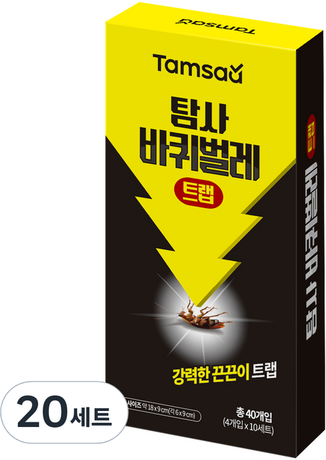 탐사 바퀴벌레 끈끈이 트랩 4P, 20세트
