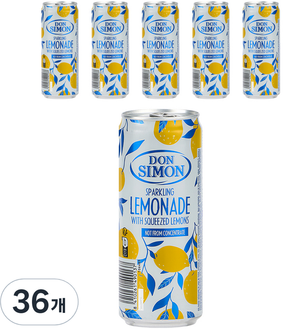 돈시몬 착즙 스파클링 레몬에이드, 330ml, 36개
