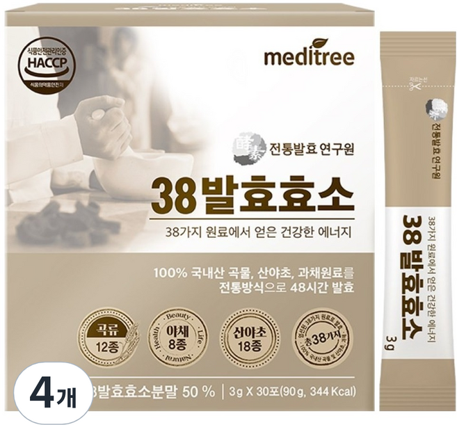 전통발효연구원 38효소, 90g, 4개