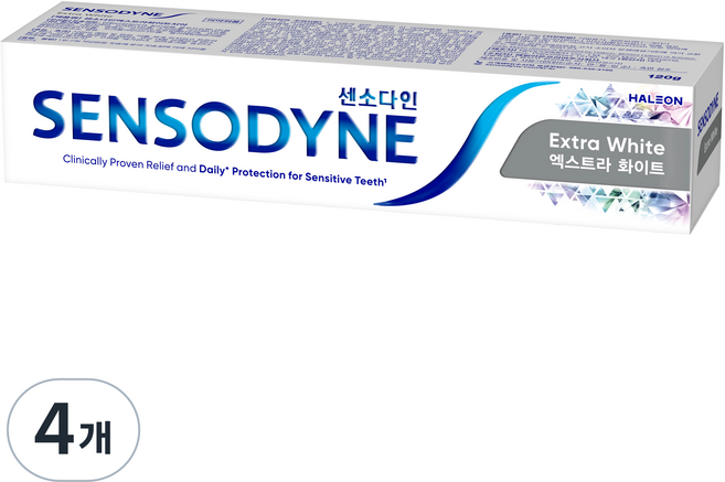 센소다인 엑스트라 화이트 치약, 4개, 120g