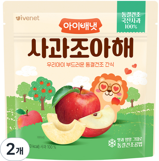 아이배냇 사과 조아 과일칩, 15g, 2개
