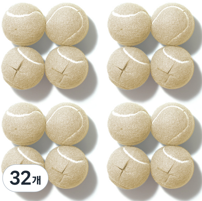 모노플랫 테니스공 체어슈즈, 베이지, 32개