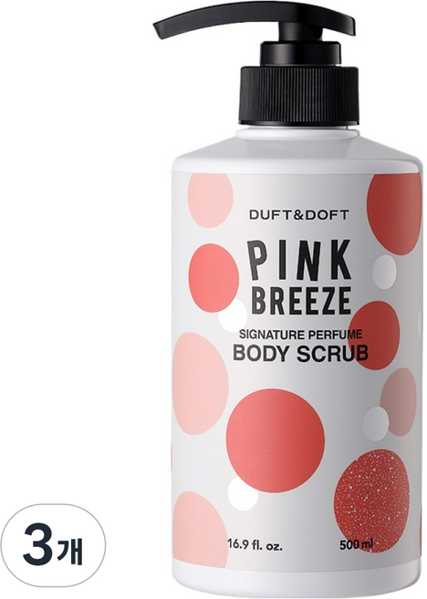 더프트앤도프트 시그니처 퍼퓸 바디 스크럽 핑크브리즈, 3개, 500ml