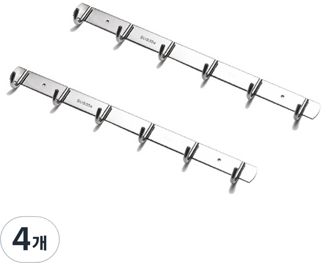 슈와츠코리아 스테인레스 벽걸이 후크, 4개