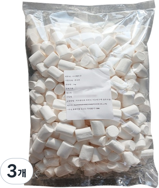 joeunyakcho 棉花糖, 1kg, 3個