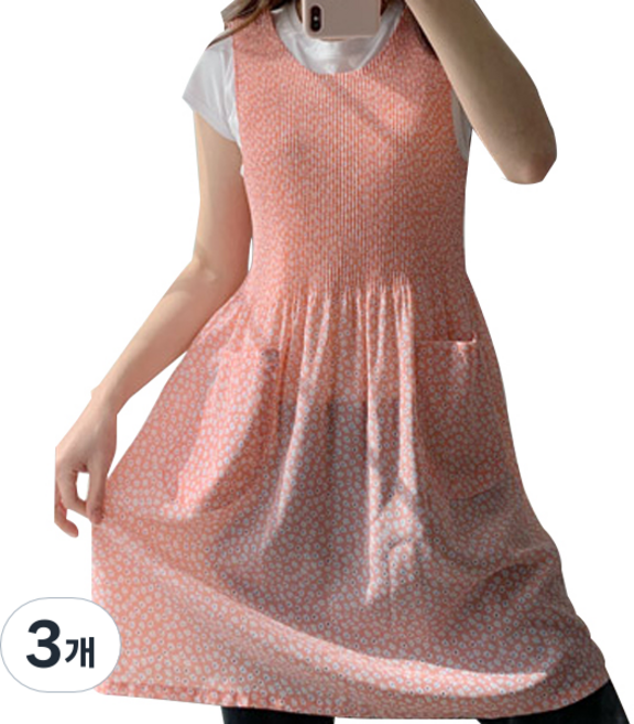 한스빌 쉬폰 마티니 앞치마, 핑크, 3개