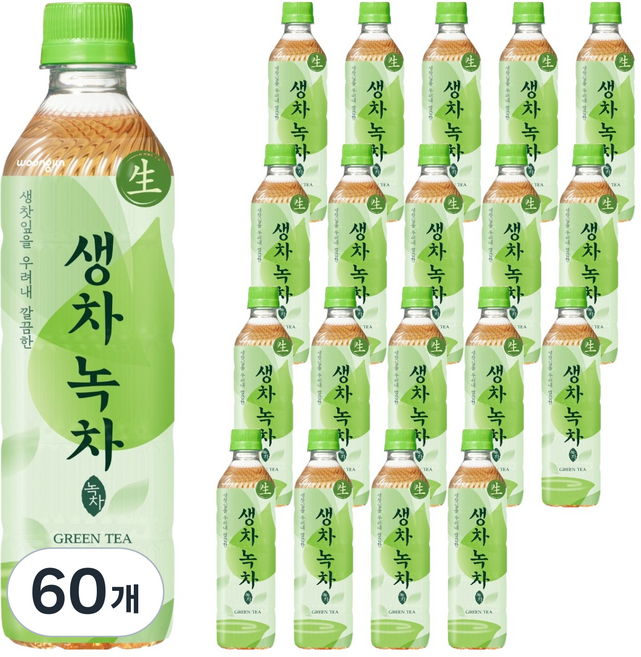 웅진 생차 녹차, 500ml, 60개