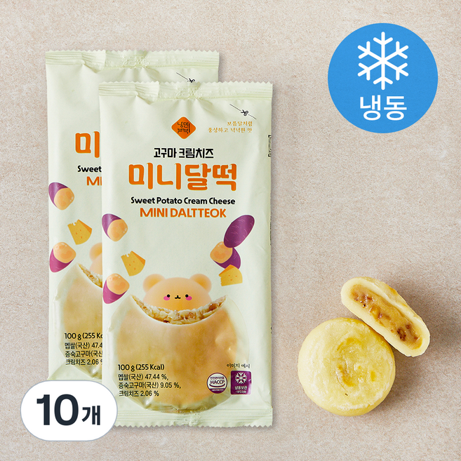 낭만부부 고구마 크림치즈 미니 달떡 (냉동), 100g, 1개입, 10개