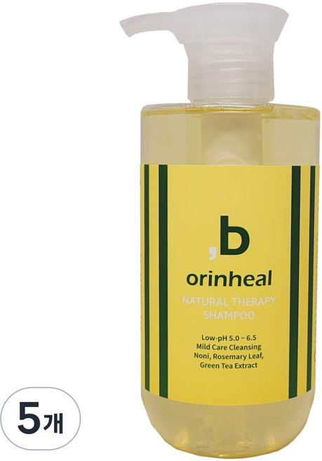 Natural Therapy微酸性洗髮精, 5個, 500ml