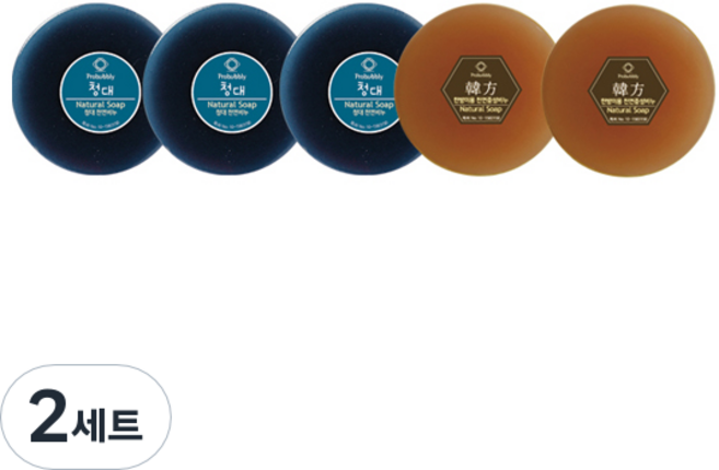 프로버블리 프리미엄 중성비누 5p 세트 550g 청대 3p + 한방미용 2p, 2세트