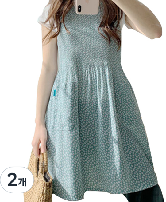 한스빌 쉬폰 마티니 앞치마, 민트, 2개