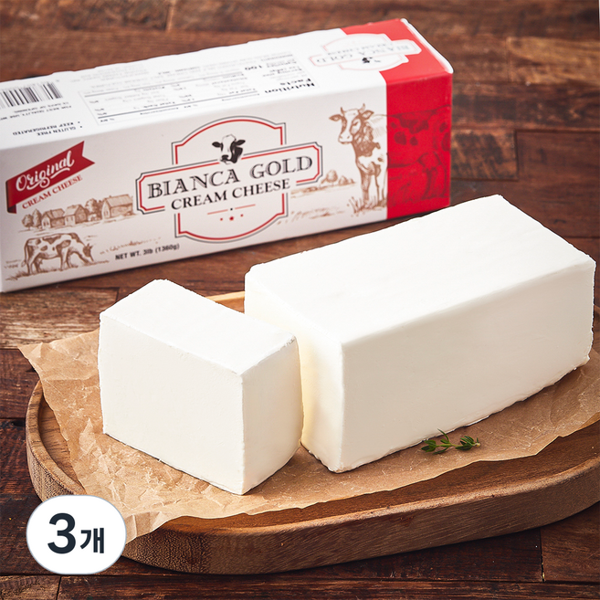 비앙카골드 크림 치즈, 1.36kg, 1개입, 3개