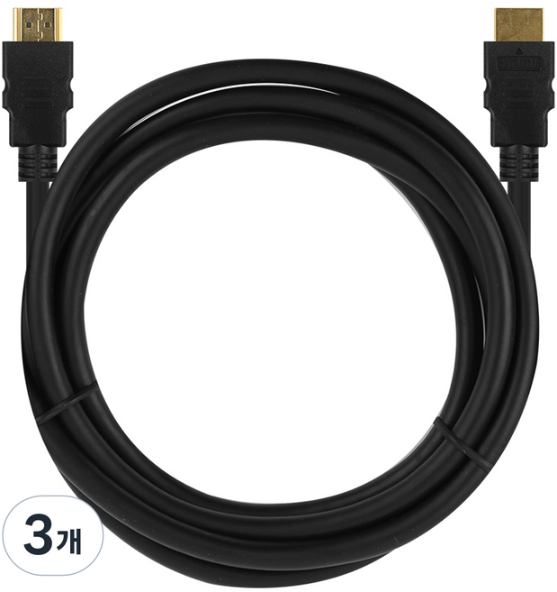 넥스트유 HDMI 2.0 UHD 4K 60Hz 케이블 NEXT-015UHD4K 블랙, 3개, 1.5m