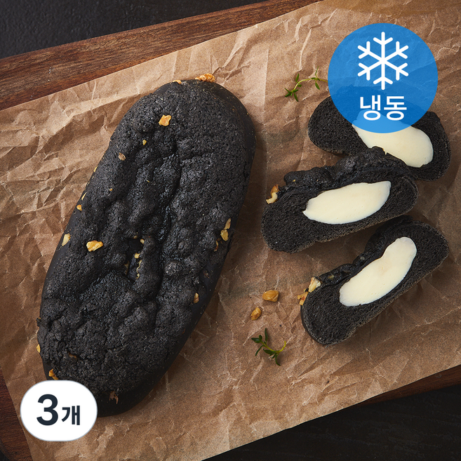 곰곰 크림치즈 쫀득 크런치 블랙 (냉동), 240g, 1개입, 3개